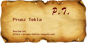 Prusz Tekla névjegykártya